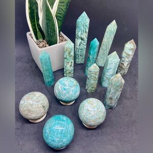 Amazonite with Smokey quartz